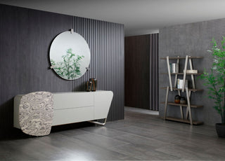 Anaconda Round Mirror Whiteline