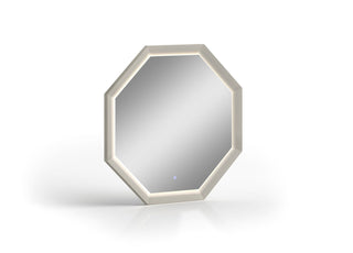 Chloe Hexagonal Mirror Whiteline