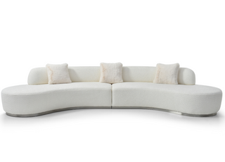 Perla Curved Sofa Whiteline