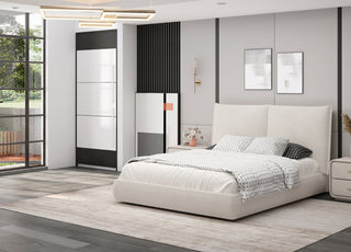 Eric Queen Bed Whiteline