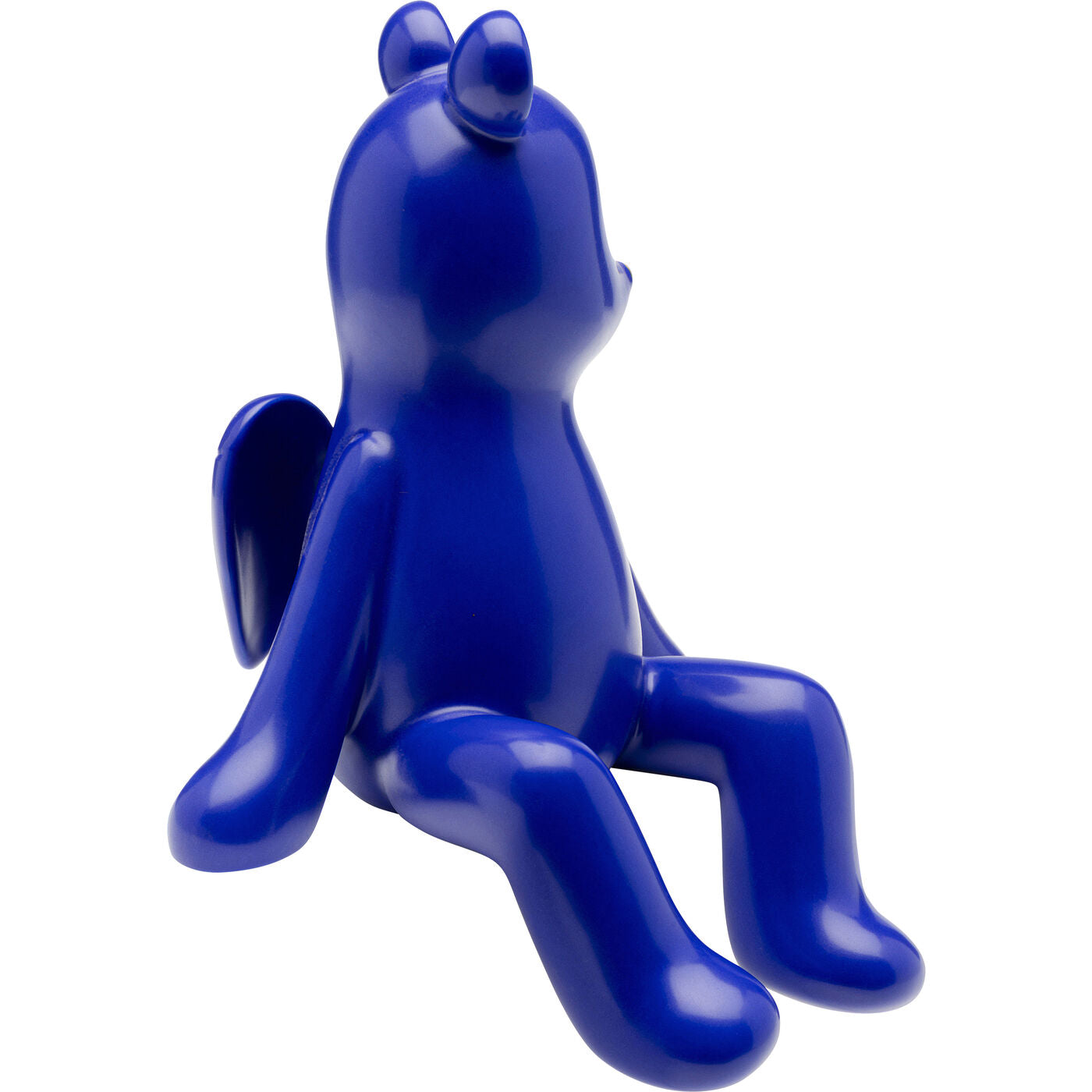 Deco Figurine Sitting Squirrel Blue 20cm