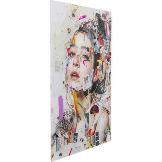 Artsy Portrait side glass painting 80x120cm - DEKOR