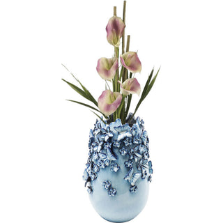 Vase Butterflies Lightblue 35cm KARE MIAMI