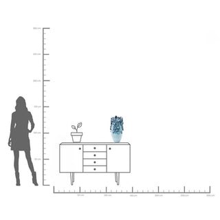 Vase Butterflies Lightblue 50cm - DEKOR