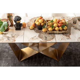 Extension Table Connesso Brass 200(+60)x90cm - DEKOR