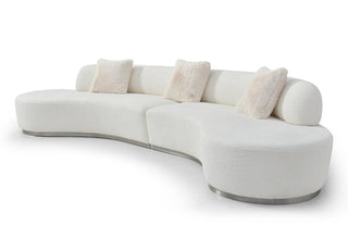 Perla Curved Sofa Whiteline