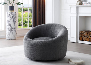 Perla Swivel Accent Chair Whiteline