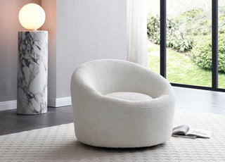 Perla Swivel Accent Chair Whiteline