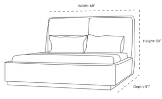 Romina Queen Bed Whiteline