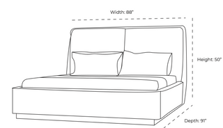 Romina King Bed Whiteline