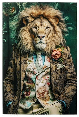 Glass Picture Mister Lion 150x100cm - DEKOR