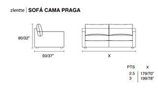 PRAGA Sofa bed by Zientte - DEKOR