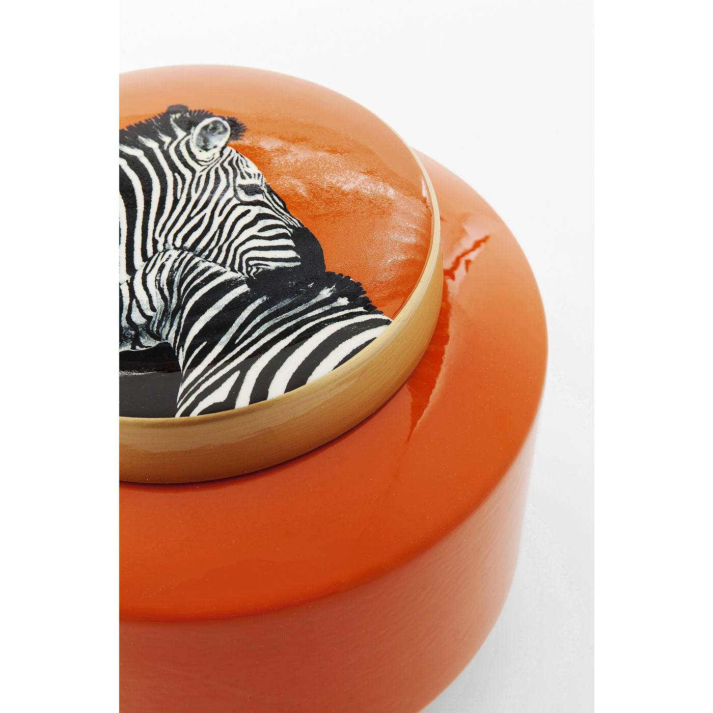 Deco Jar Zebra Orange 19cm - JULIA VENCE STORE