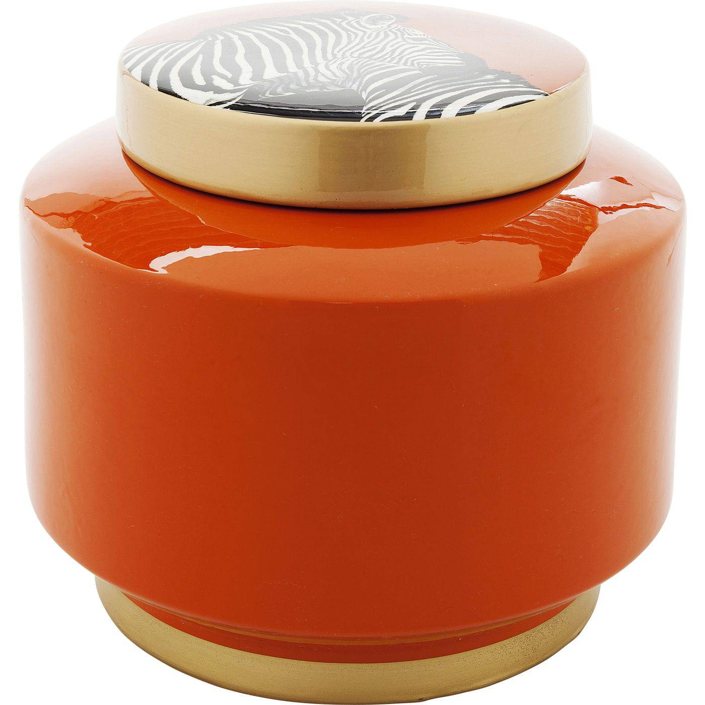 Deco Jar Zebra Orange 19cm - JULIA VENCE STORE