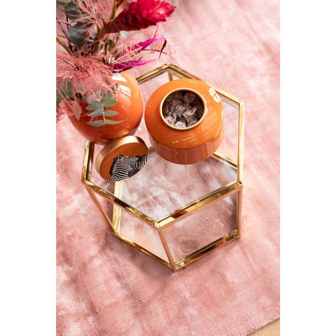 Deco Jar Zebra Orange 19cm - JULIA VENCE STORE
