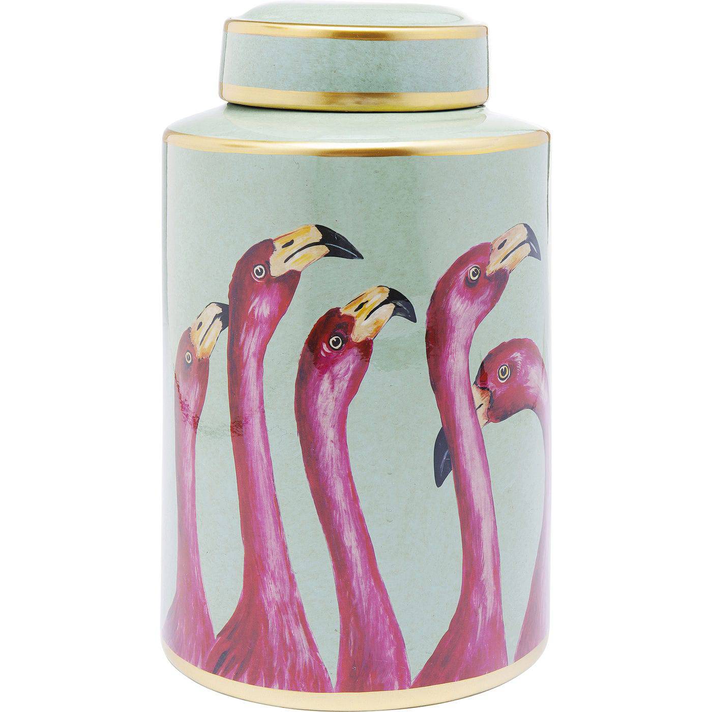Deco Jar Flamingos 29cm - JULIA VENCE STORE