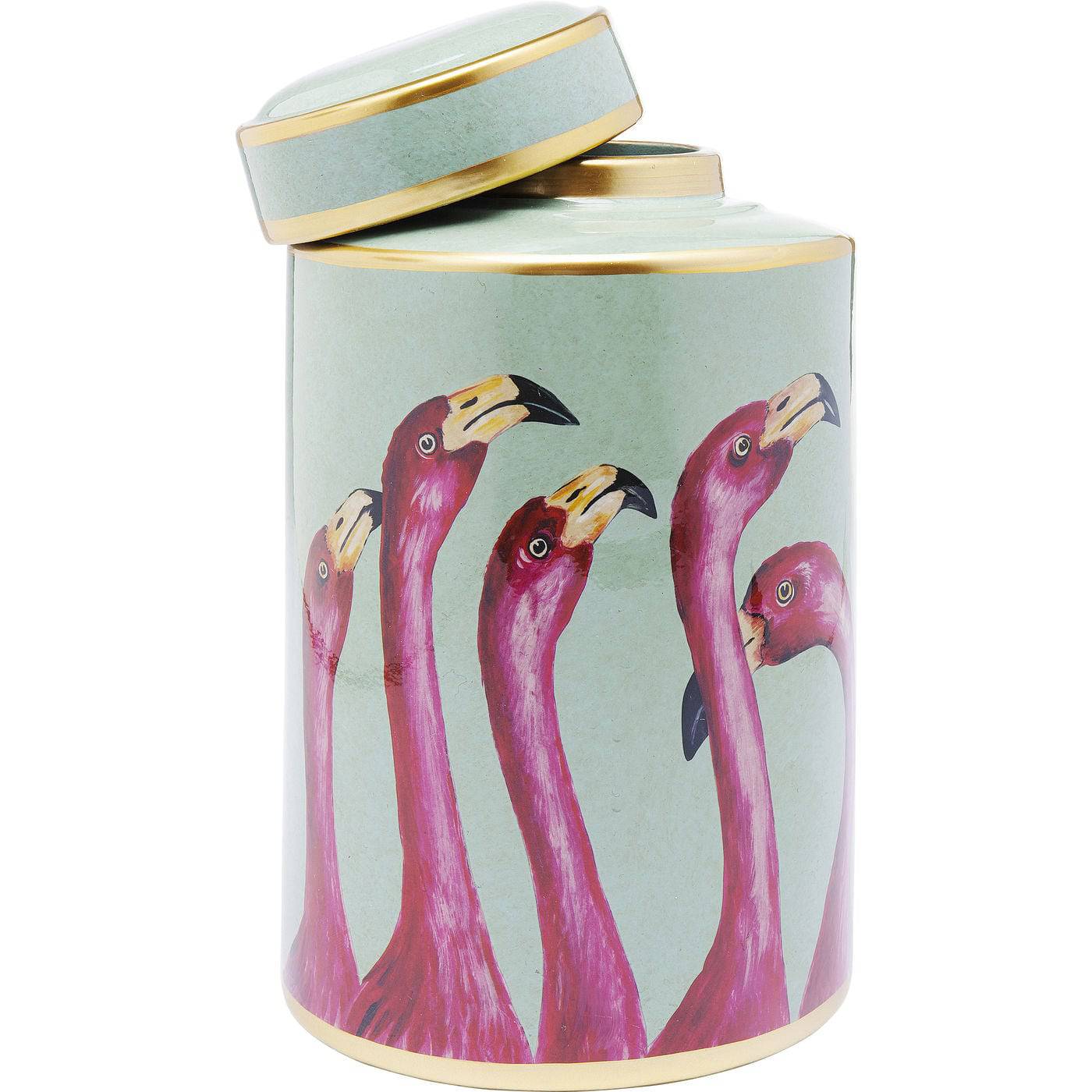 Deco Jar Flamingos 29cm - JULIA VENCE STORE