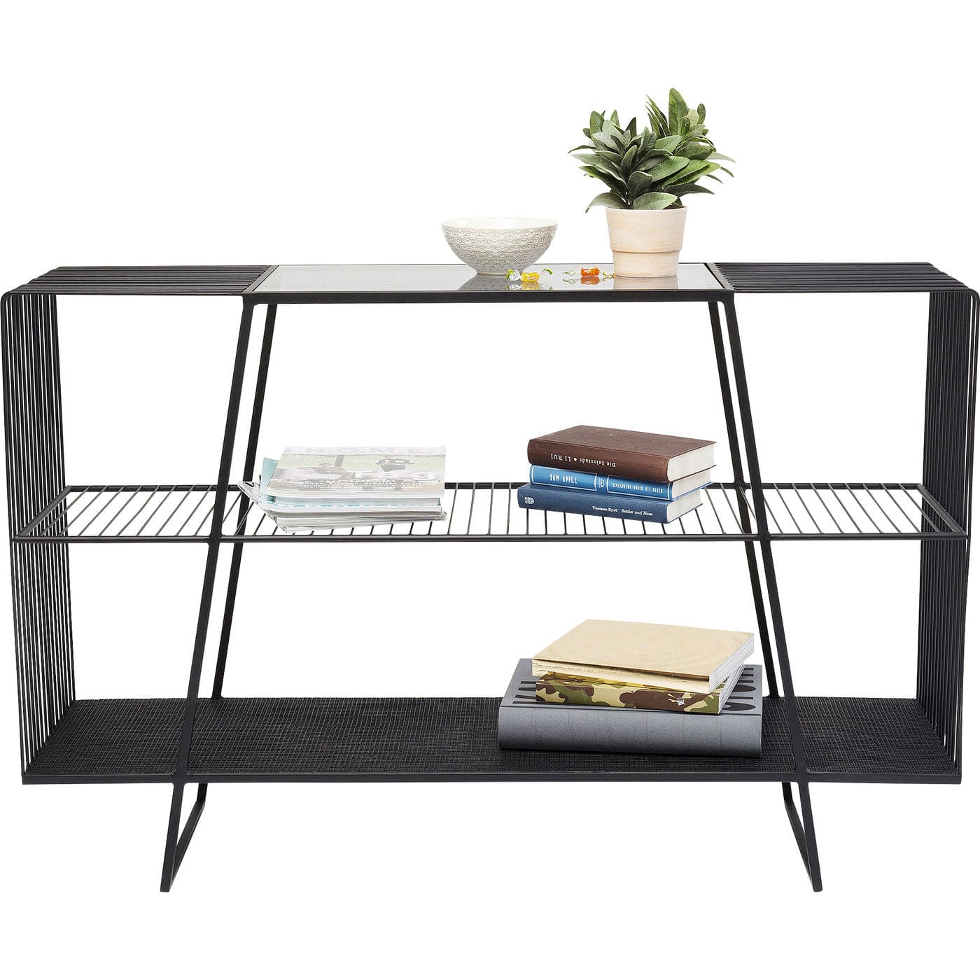 Steel and Glass Console