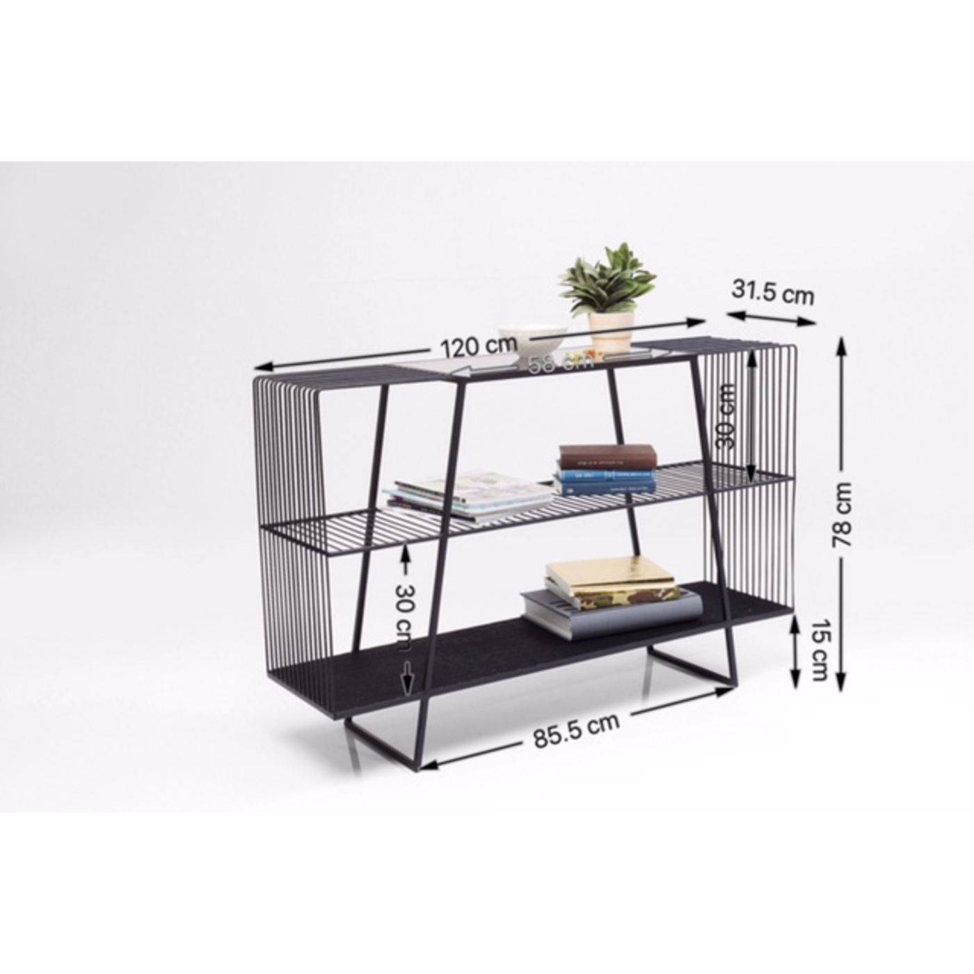 Steel and Glass Console