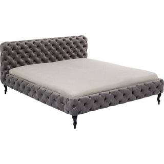 Bed Desire Velvet Silver Grey 160x200 cm - JULIA VENCE STORE