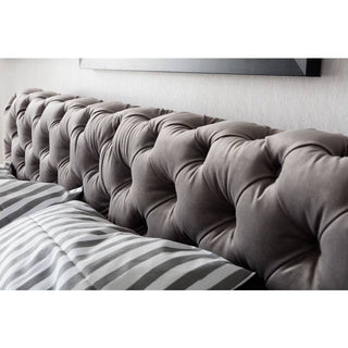Bed Desire Velvet Silver Grey 180x200 cm - JULIA VENCE STORE