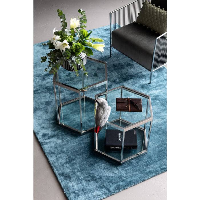 Luxury Blue Viscose Carpet