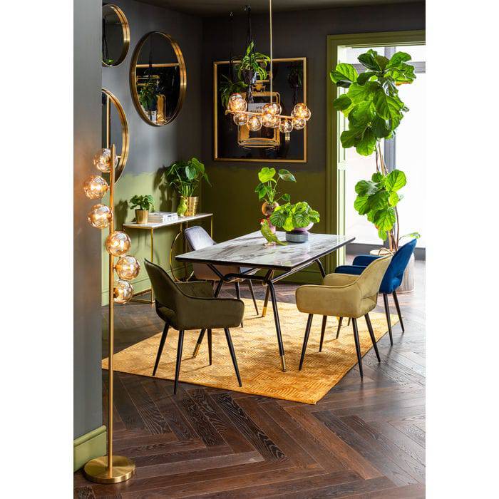 Chair with Armrest San Francisco Dark Green - JULIA VENCE STORE
