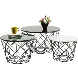 Elegant Marble Coffee Table Set