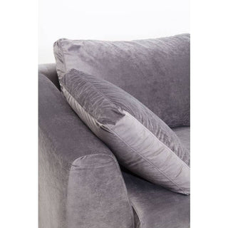 Velvet Grey Corner Sofa