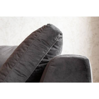 Velvet Grey Corner Sofa