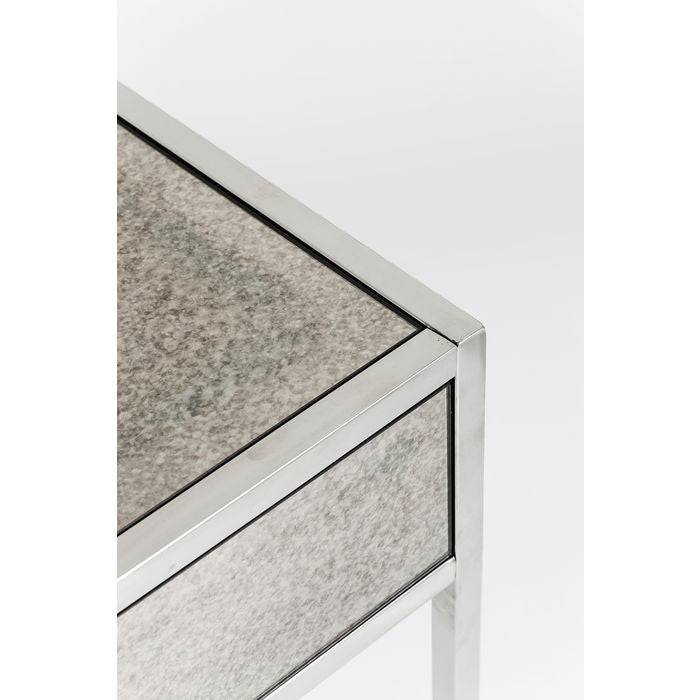 Stainless Steel Grey Glass Desk