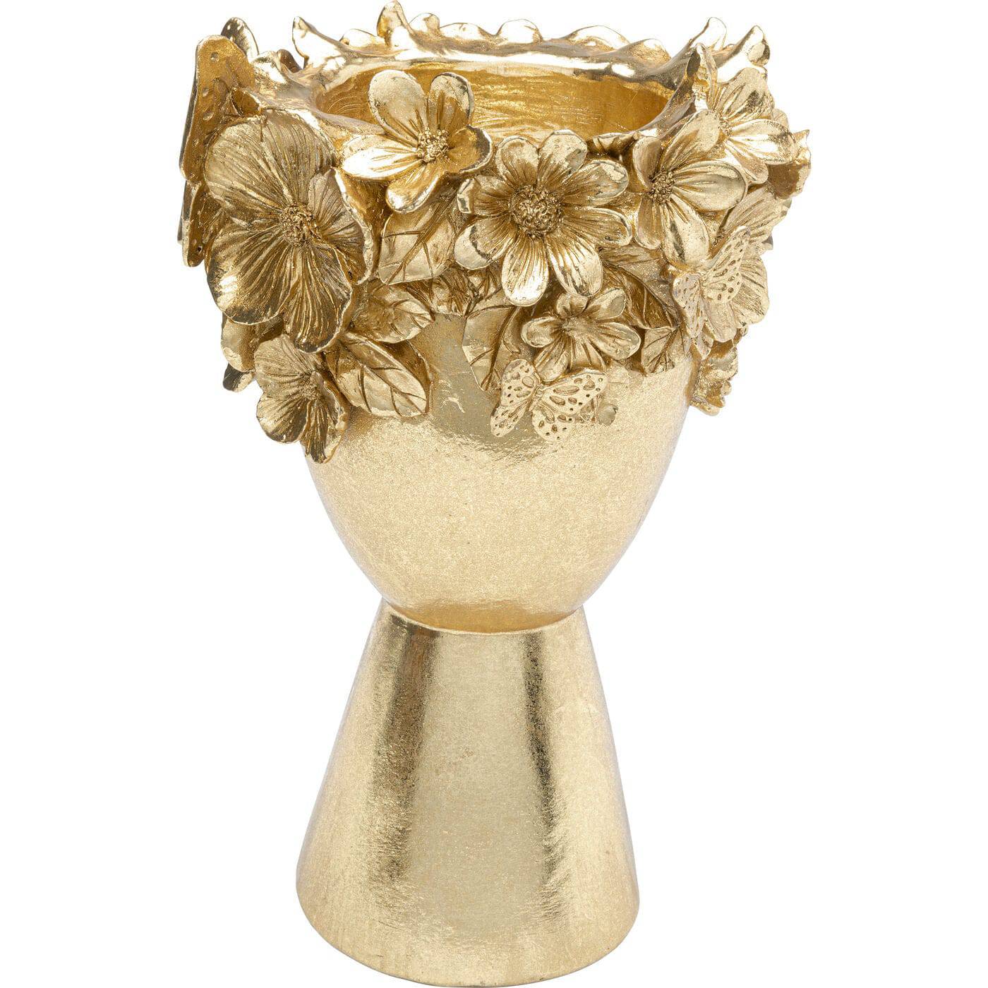 Deco Vase Flowercrown Gold 20cm