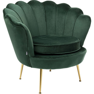 Armchair Water Lily Gold Dark Green - DEKOR