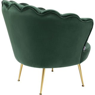 Armchair Water Lily Gold Dark Green - DEKOR