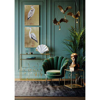 Armchair Water Lily Gold Dark Green - DEKOR