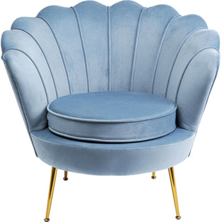 Armchair Water Lily Gold Aqua - DEKOR