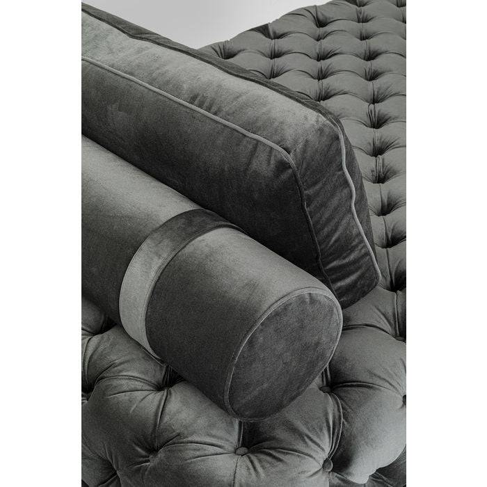 Lounger Bottone Velvet Grey - JULIA VENCE STORE