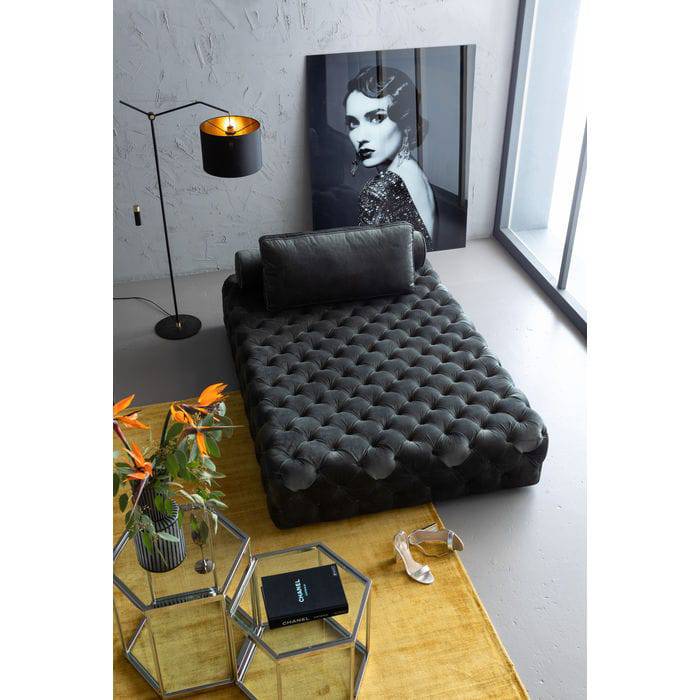 Lounger Bottone Velvet Grey - JULIA VENCE STORE