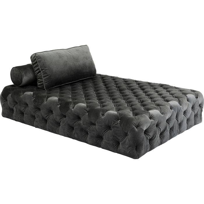 Lounger Bottone Velvet Grey - JULIA VENCE STORE