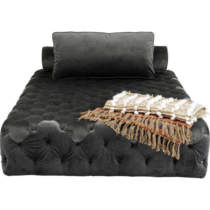 Lounger Bottone Velvet Grey - JULIA VENCE STORE