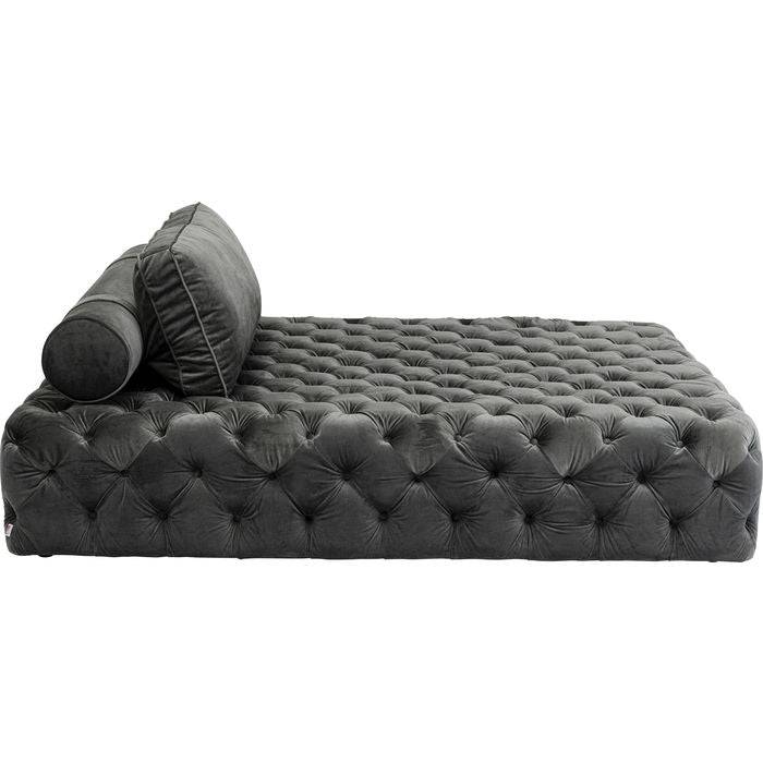 Lounger Bottone Velvet Grey - JULIA VENCE STORE