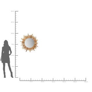 Sunburst Wooden Mirror