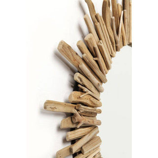 Sunburst Wooden Mirror