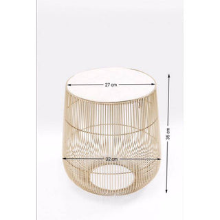 White Marble Side Table