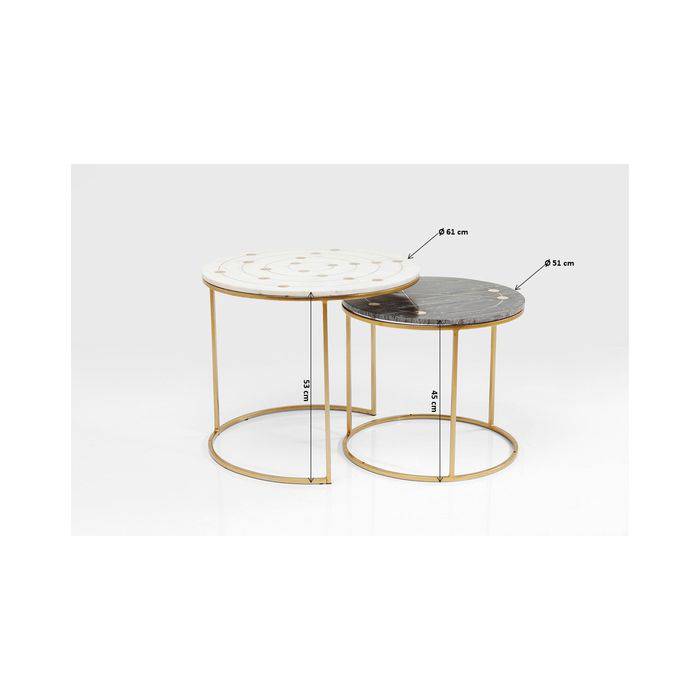 Side Table Mystic Round Small (2/Set) √ò61cm - JULIA VENCE STORE