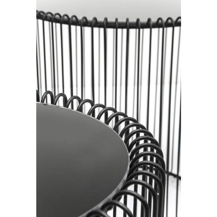 Side Table Wire Black (2/Set) Ø44cm - JULIA VENCE STORE