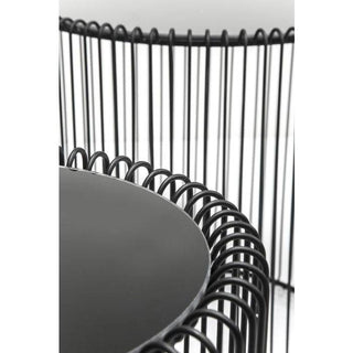 Side Table Wire Black (2/Set) Ø44cm - JULIA VENCE STORE