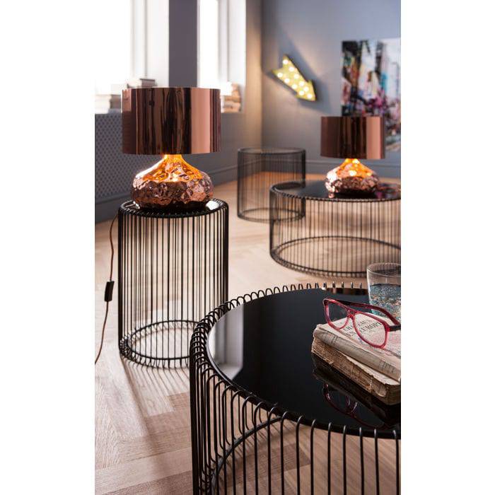 Side Table Wire Black (2/Set) Ø44cm - JULIA VENCE STORE