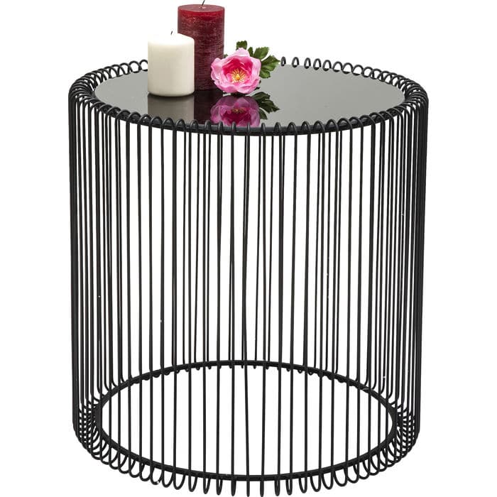 Side Table Wire Black (2/Set) Ø44cm - JULIA VENCE STORE