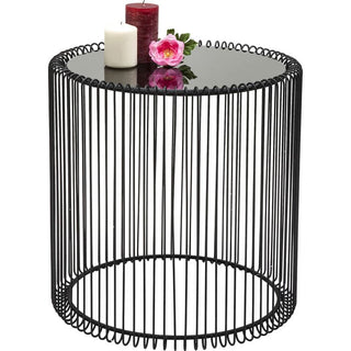 Side Table Wire Black (2/Set) Ø44cm - JULIA VENCE STORE